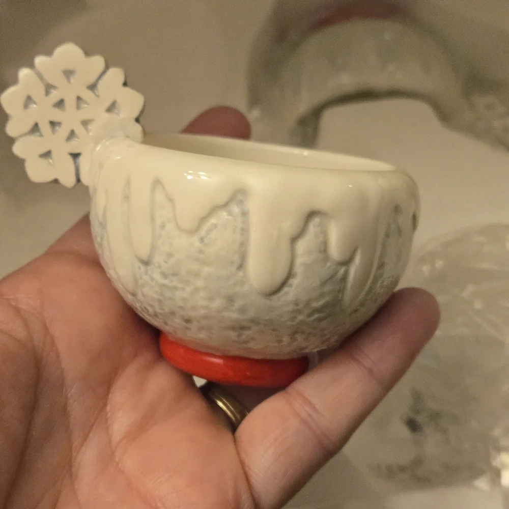 Department 56 Christmas‎ Tea “Snowflake the Snowman” Teapot Set EUC  Adorable